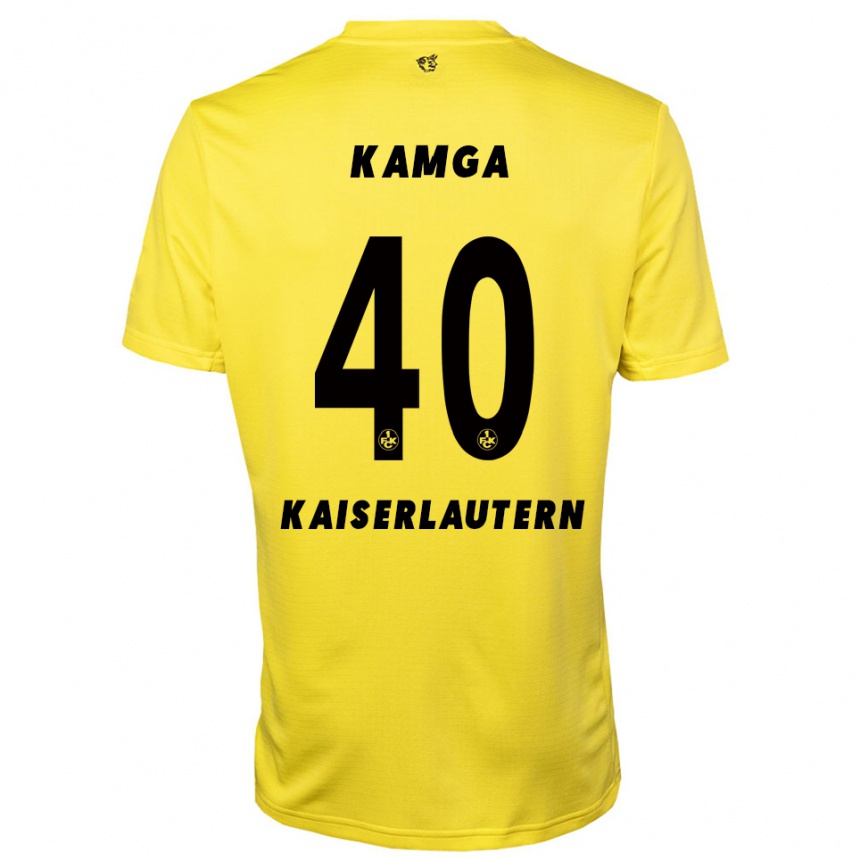 ילדים כדורגל אניס ואוקלן קאמגה #40 צהוב שחור חולצת שוער 2025/26