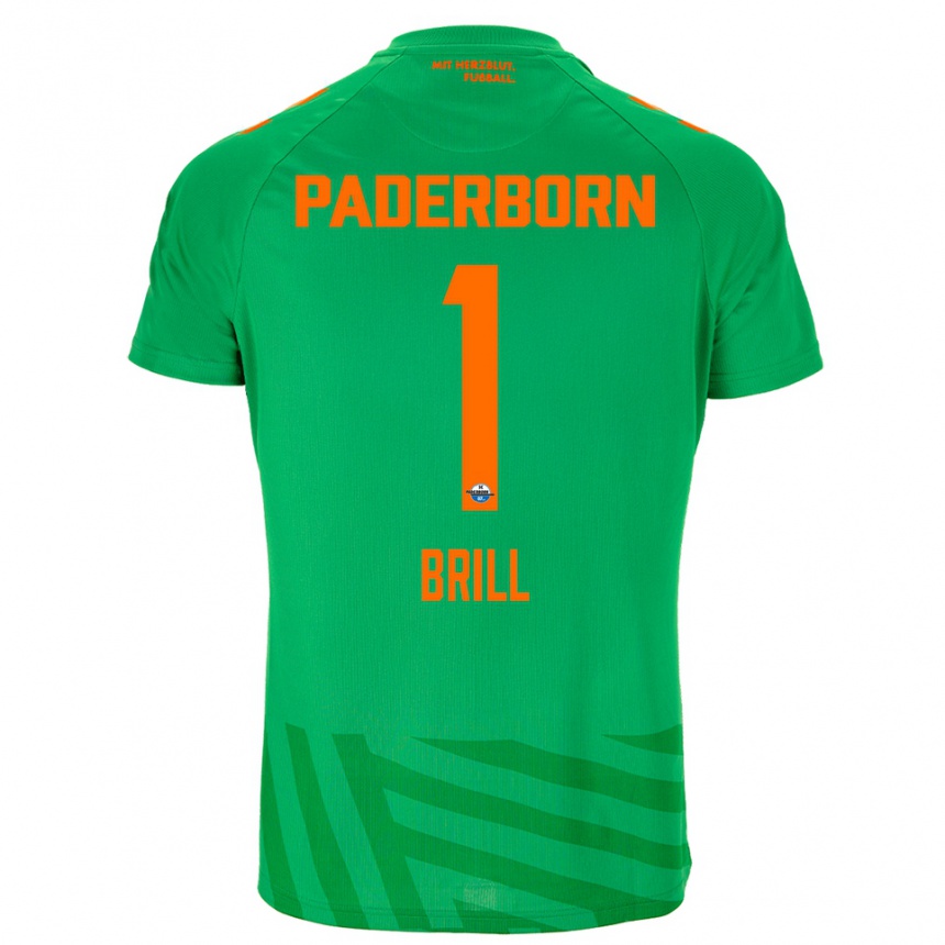 ילדים כדורגל Moritz Brill #1 ירוק כתום חולצת שוער 2025/26