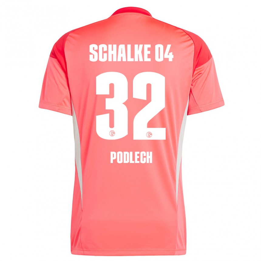 ילדים כדורגל לוקה פודלך #32 אדום אלמוג חולצת שוער 2025/26