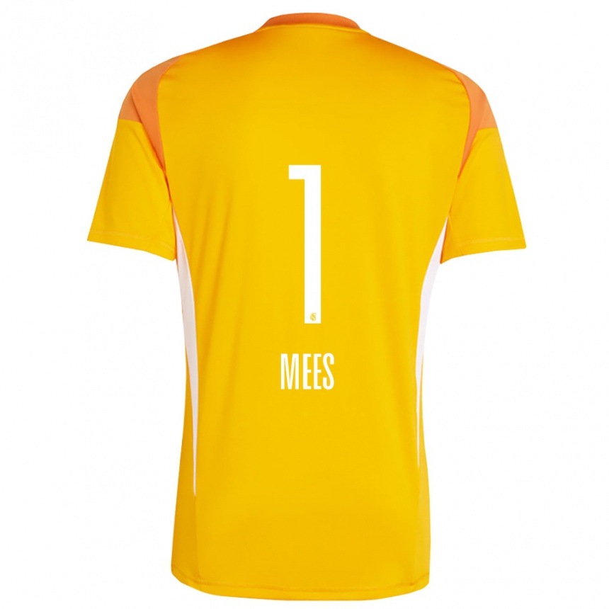 ילדים כדורגל Alexander Mees #1 צהוב כתום חולצת שוער 2025/26