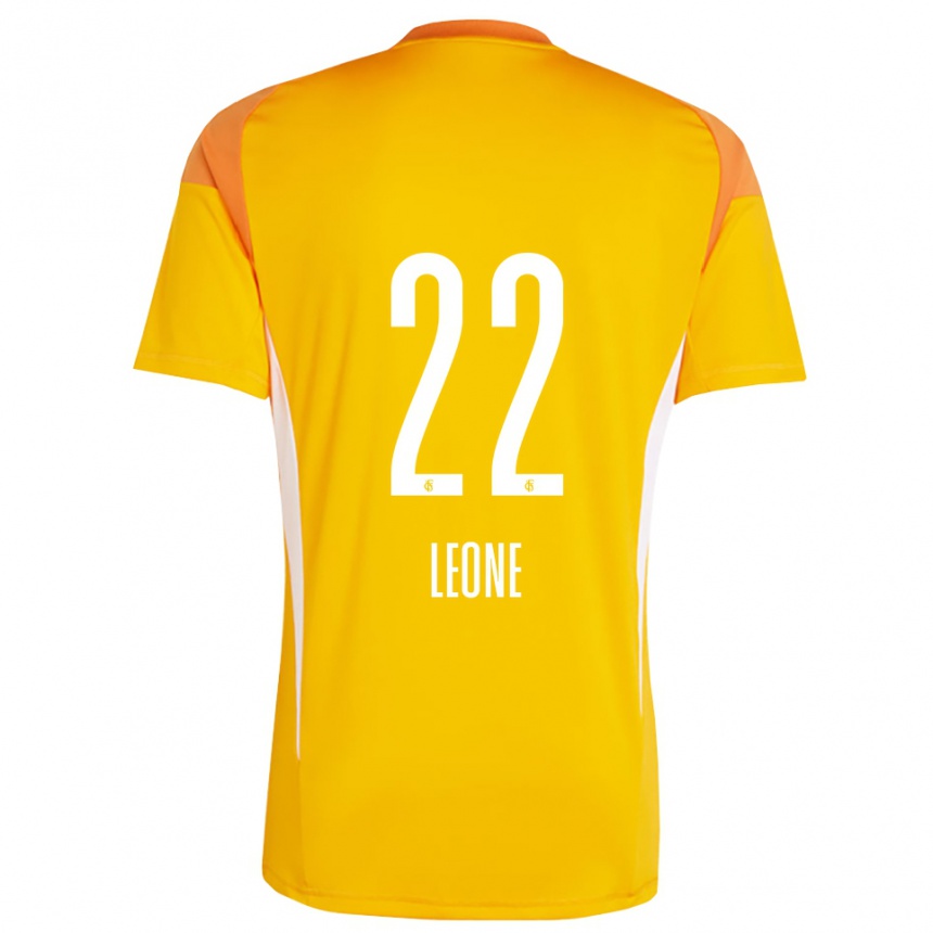 ילדים כדורגל Vincent Leone #22 צהוב כתום חולצת שוער 2025/26