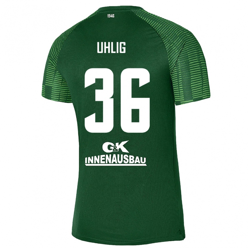 ילדים כדורגל Max Uhlig #36 ירוק כהה שחור חולצת שוער 2025/26