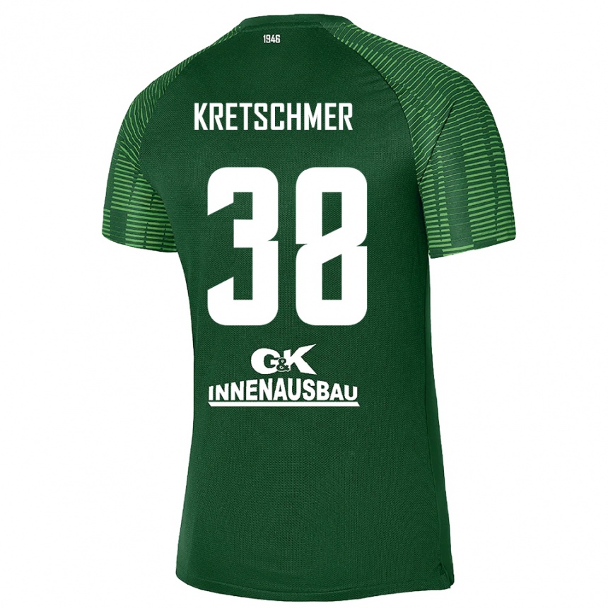 ילדים כדורגל תיאו טוביאס קרצ׳מר #38 ירוק כהה שחור חולצת שוער 2025/26