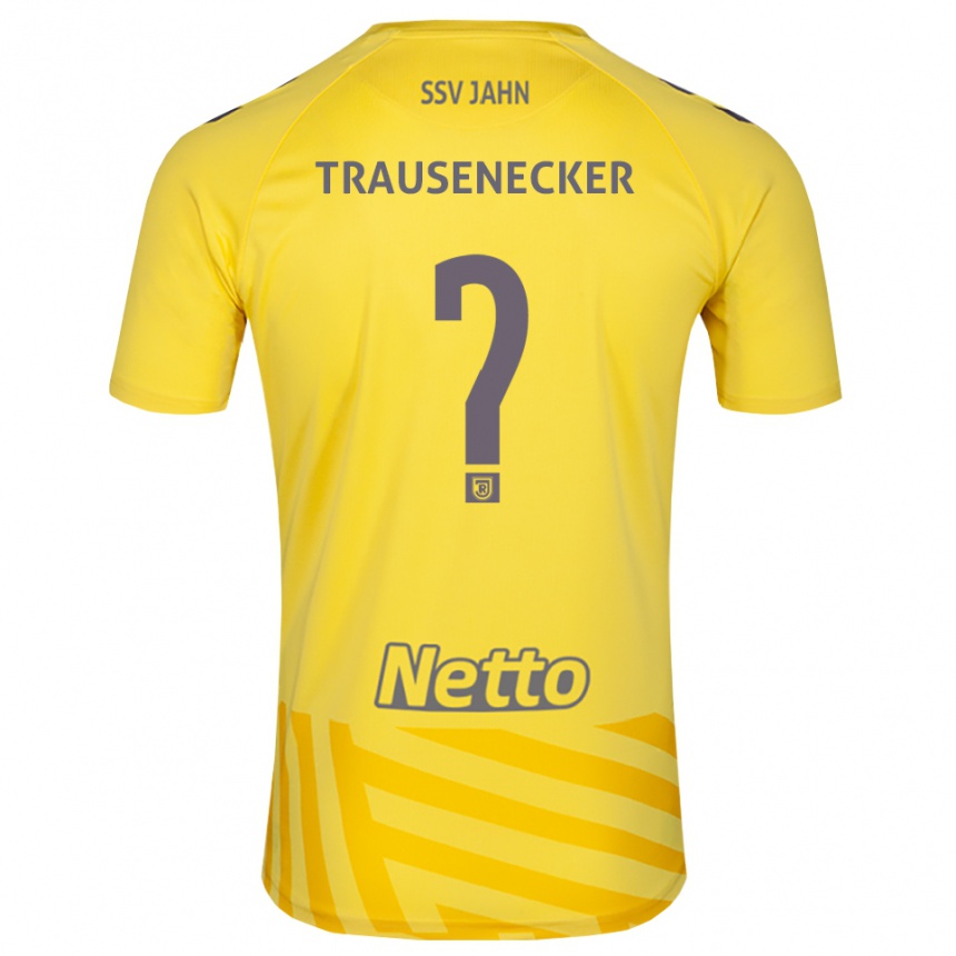 ילדים כדורגל Bastian Trausenecker #0 אפור צהוב חולצת שוער 2025/26
