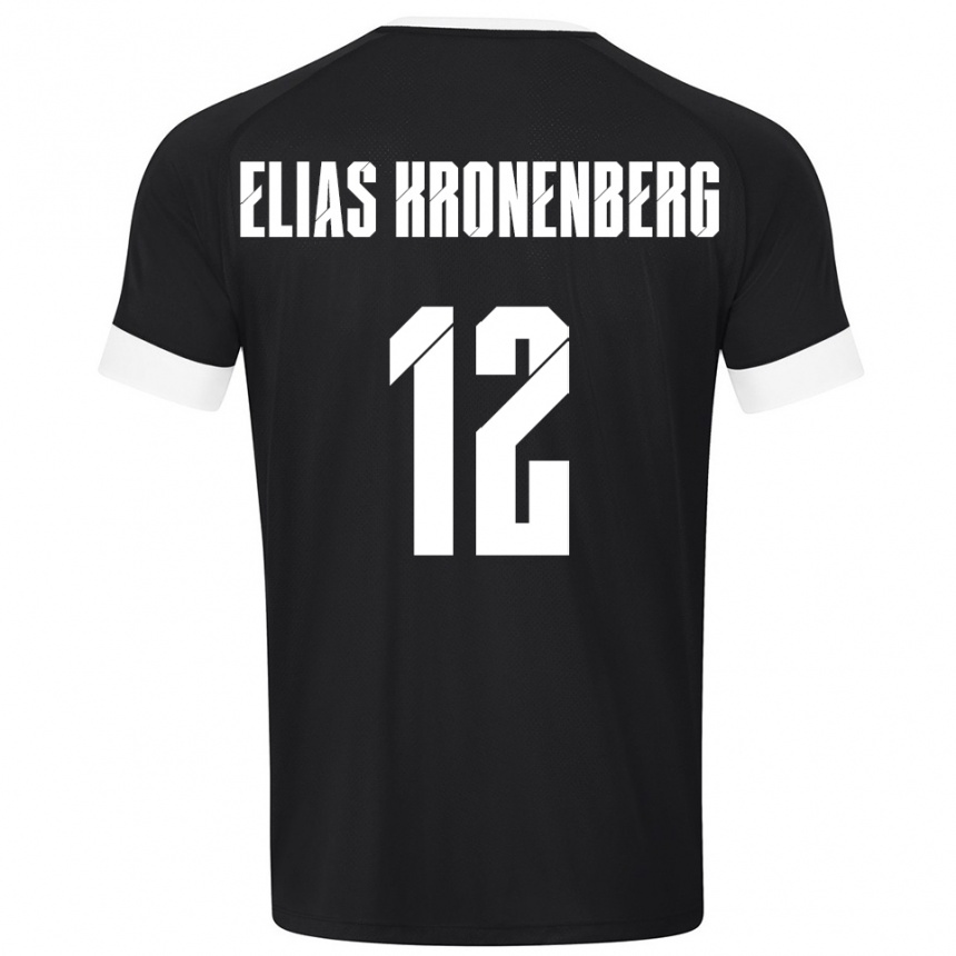 ילדים כדורגל Sebastian Elias Kronenberg #12 שחור לבן חולצת שוער 2025/26