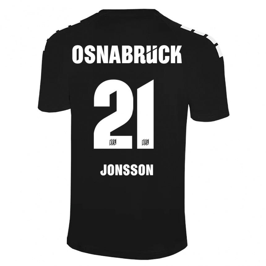 ילדים כדורגל לוקאס יונסון #21 שחור לבן חולצת שוער 2025/26