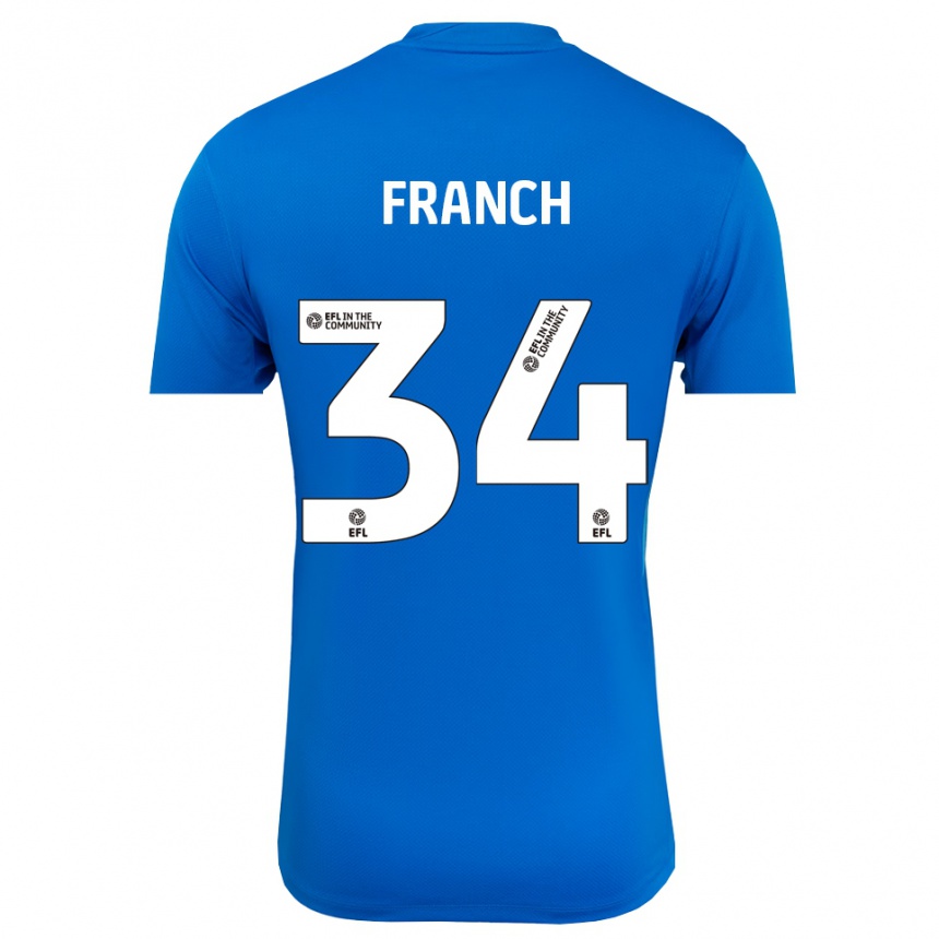 ילדים כדורגל אדריאנה פראנץ' #34 כחול לבן חולצת שוער 2025/26