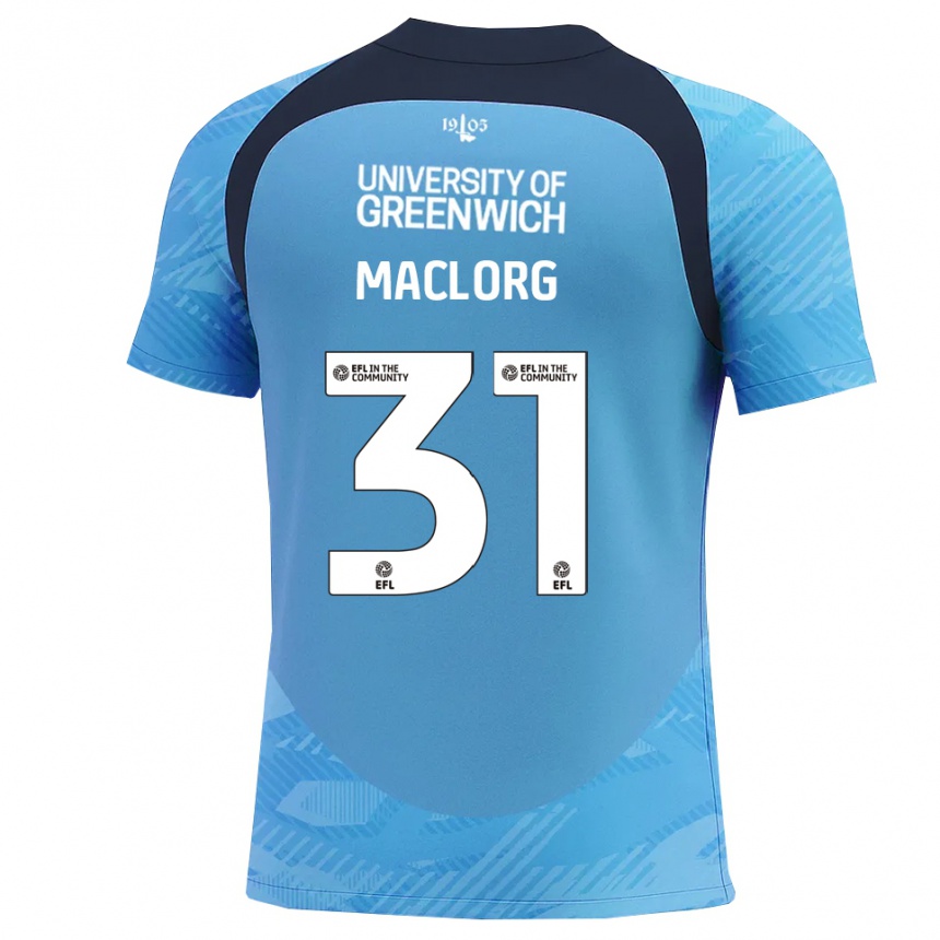 ילדים כדורגל Lennon MacLorg #31 כחול לבן חולצת שוער 2025/26