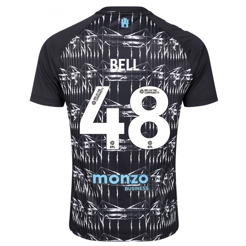 ילדים כדורגל Luke Bell #48 כחול שחור חולצת שוער 2025/26