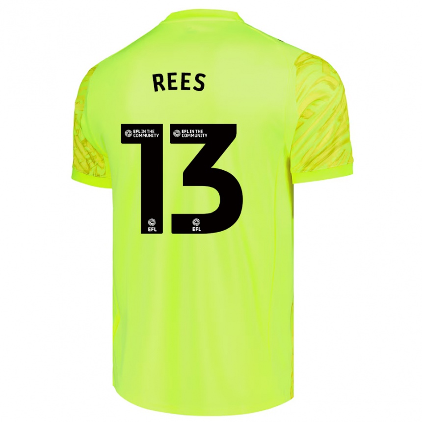 ילדים כדורגל הארווי ריס #13 ירוק ניאון חולצת שוער 2025/26