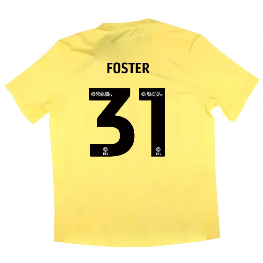 ילדים כדורגל אוון פוסטר #31 שחור צהוב חולצת שוער 2025/26