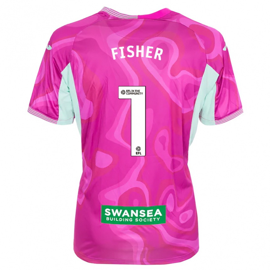 ילדים כדורגל אנדי פישר #1 מגנטה לבן חולצת שוער 2025/26