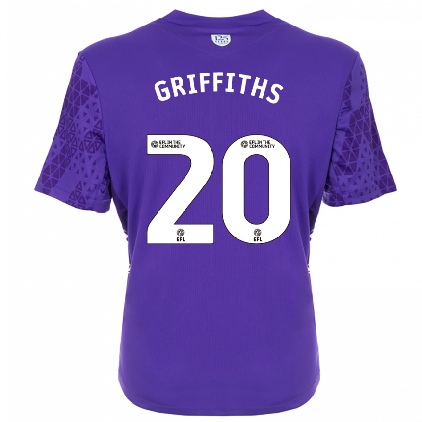 ילדים כדורגל ג'וש גריפית'ס #20 סגול לבן חולצת שוער 2025/26