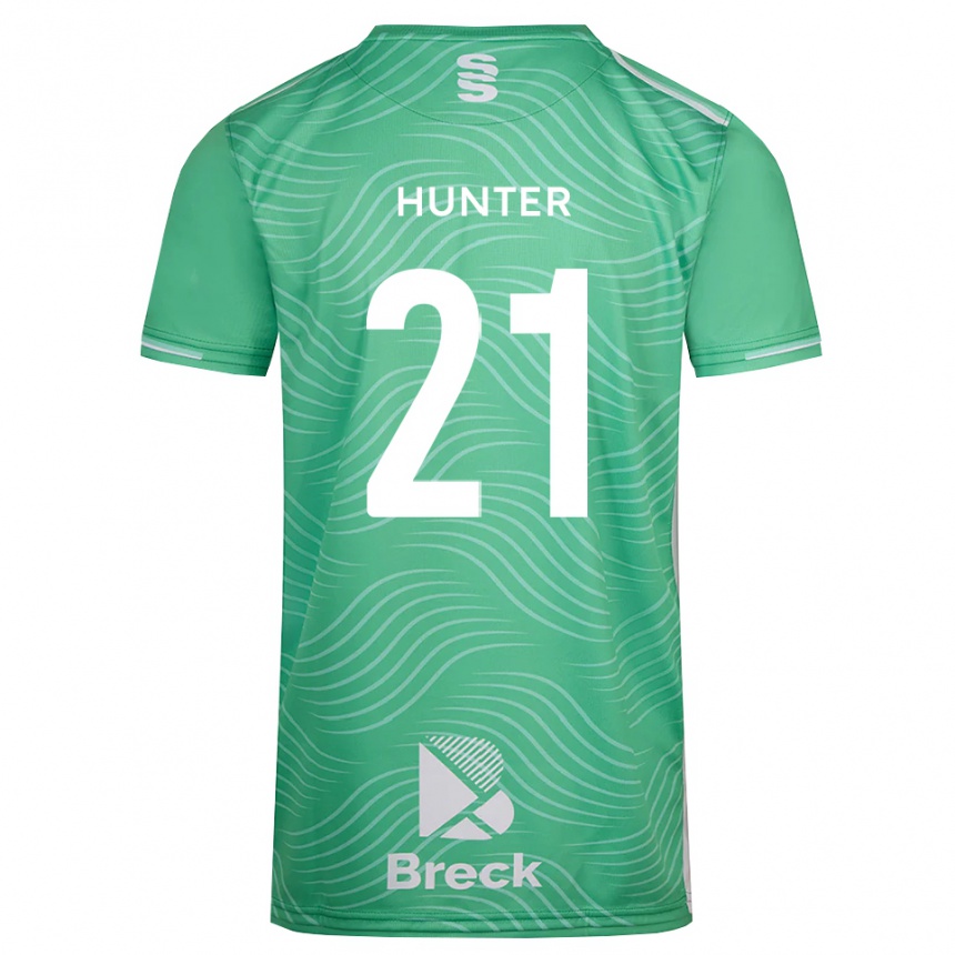 ילדים כדורגל Megan Hunter #21 טורקיז בינוני חולצת שוער 2025/26