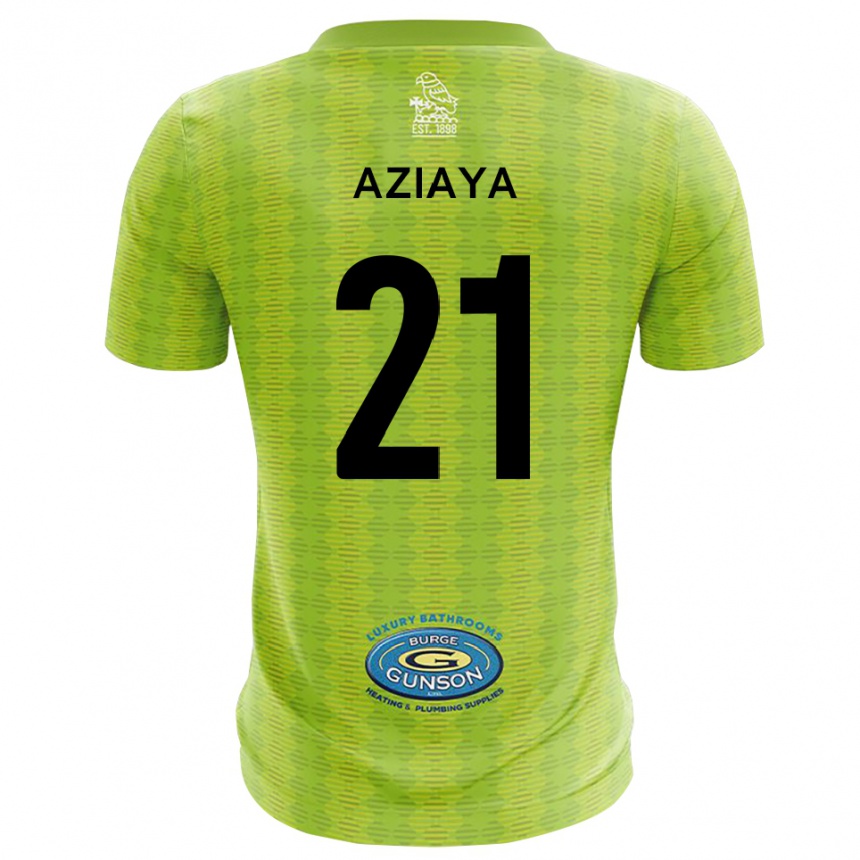 ילדים כדורגל David Aziaya #21 ירוק דשא חולצת שוער 2025/26