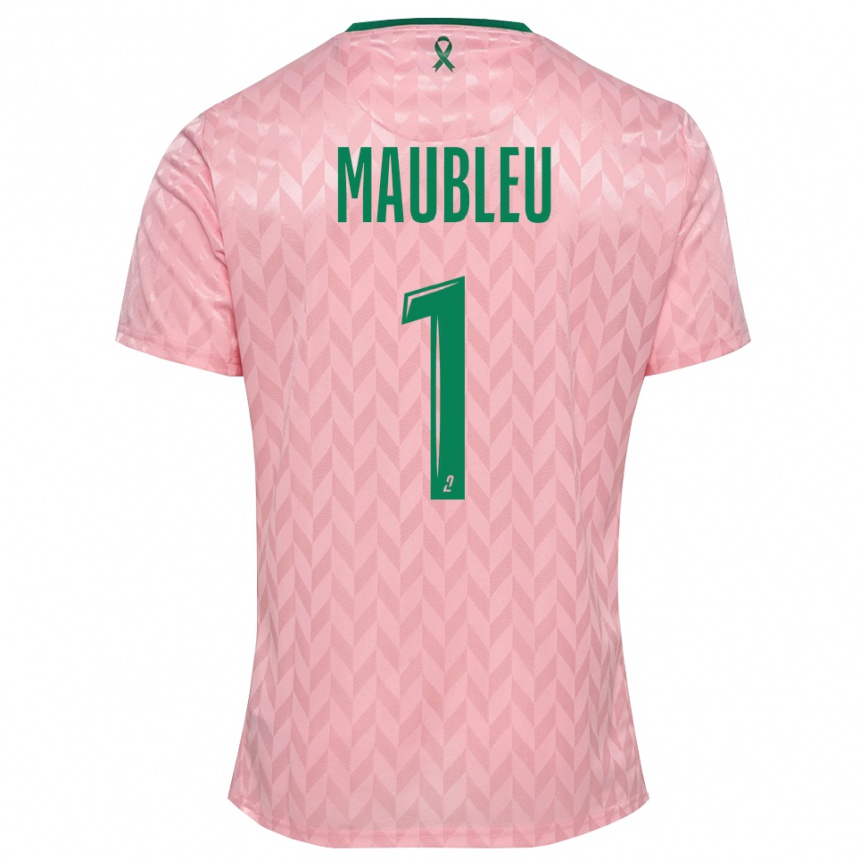 ילדים כדורגל ברייס מובלו #1 ירוק ורוד חולצת שוער 2025/26