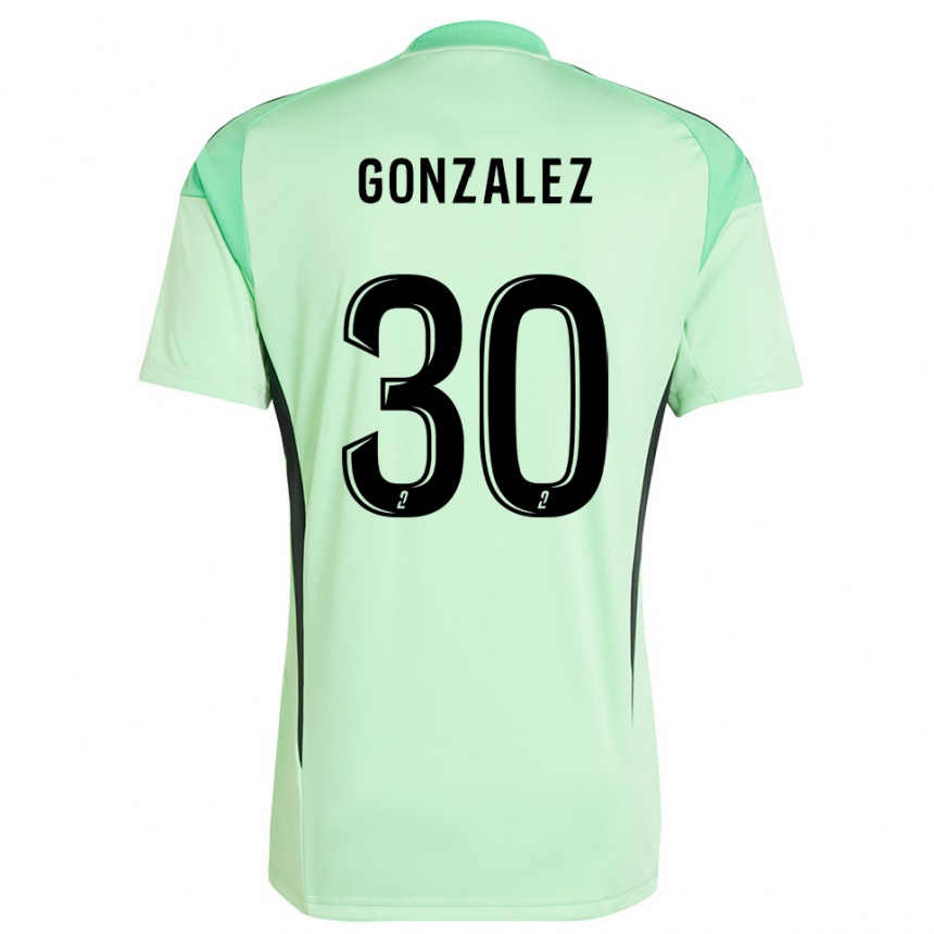 ילדים כדורגל מתאו גונסאלס #30 ירוק בהיר שחור חולצת שוער 2025/26