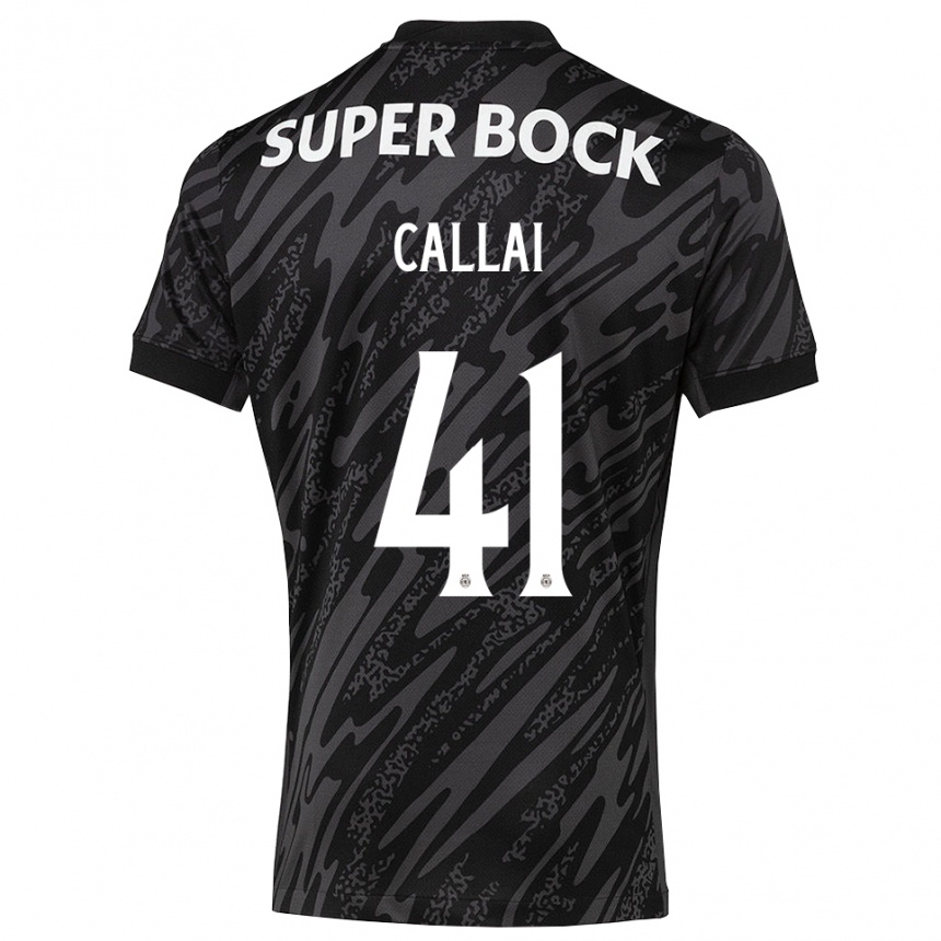 ילדים כדורגל Diego Callai #41 אפור שחור לבן חולצת שוער 2025/26