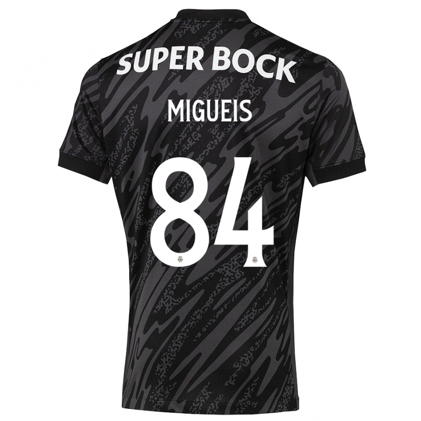 ילדים כדורגל פדרו מיגואיס #84 אפור שחור לבן חולצת שוער 2025/26