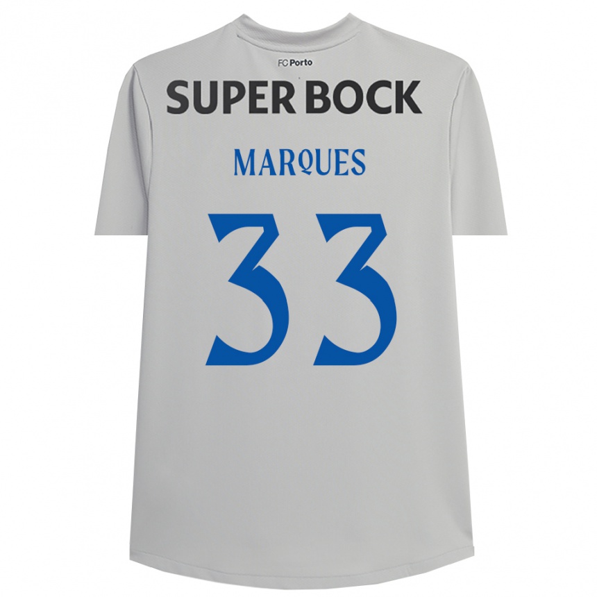ילדים כדורגל Bárbara Marques #33 אפור בהיר שחור חולצת שוער 2025/26