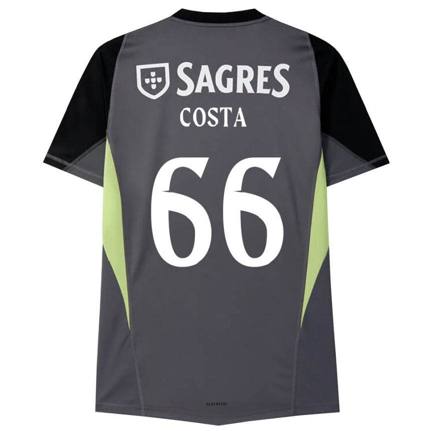ילדים כדורגל רוטה קוסטה #66 אפור כהה שחור חולצת שוער 2025/26