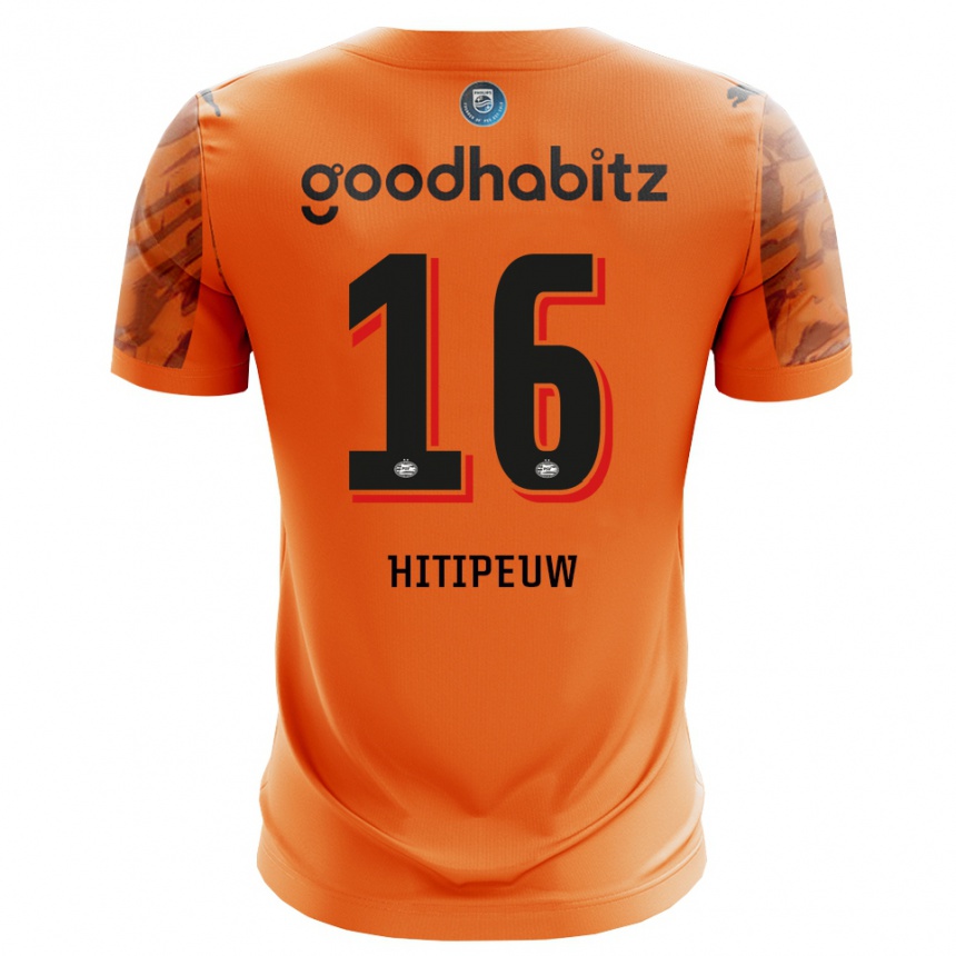 ילדים כדורגל Thaliro Hitipeuw #16 כתום שחור חולצת שוער 2025/26