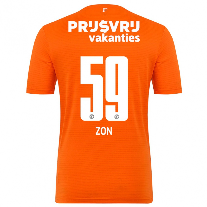 ילדים כדורגל Oier Zon #59 כתום שחור חולצת שוער 2025/26