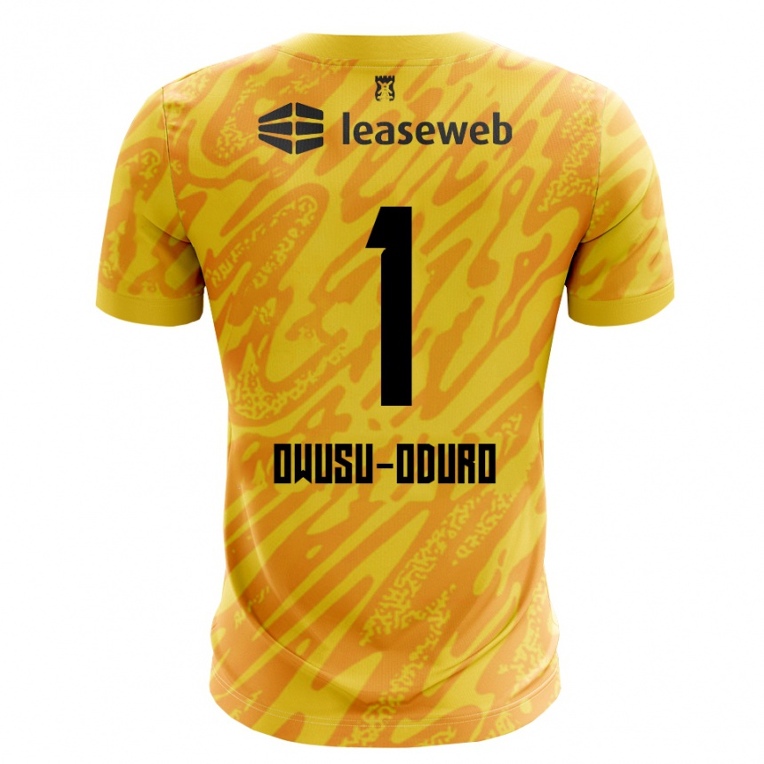 ילדים כדורגל Rome Jayden Owusu-Oduro #1 כתום צהוב שחור חולצת שוער 2025/26