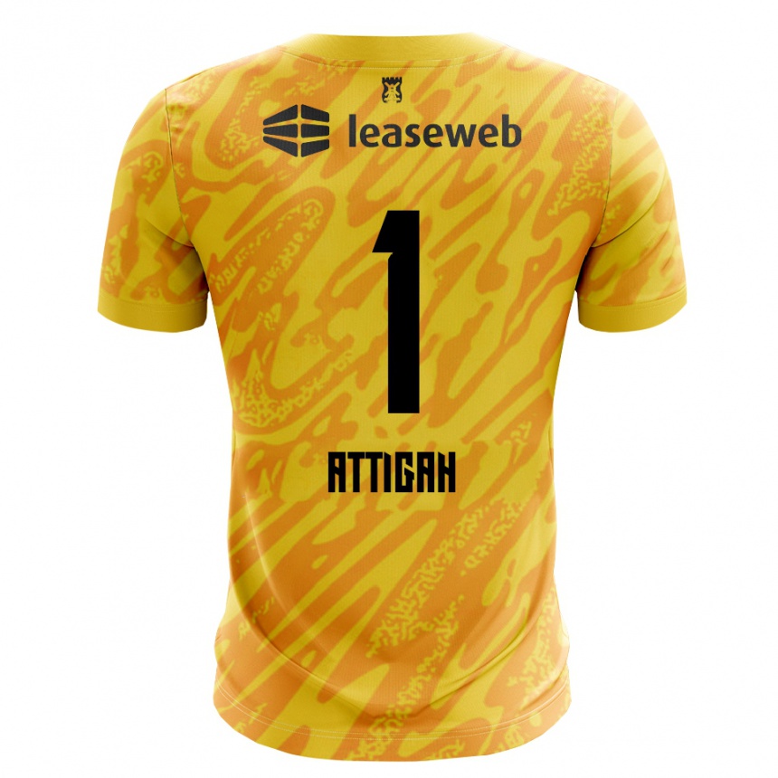 ילדים כדורגל קוונטן עטיגה #1 כתום צהוב שחור חולצת שוער 2025/26