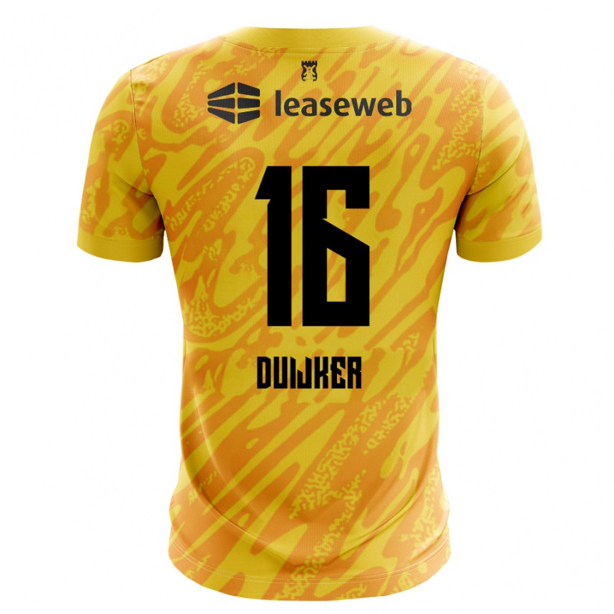 ילדים כדורגל Jaycen Duijker #16 כתום צהוב שחור חולצת שוער 2025/26