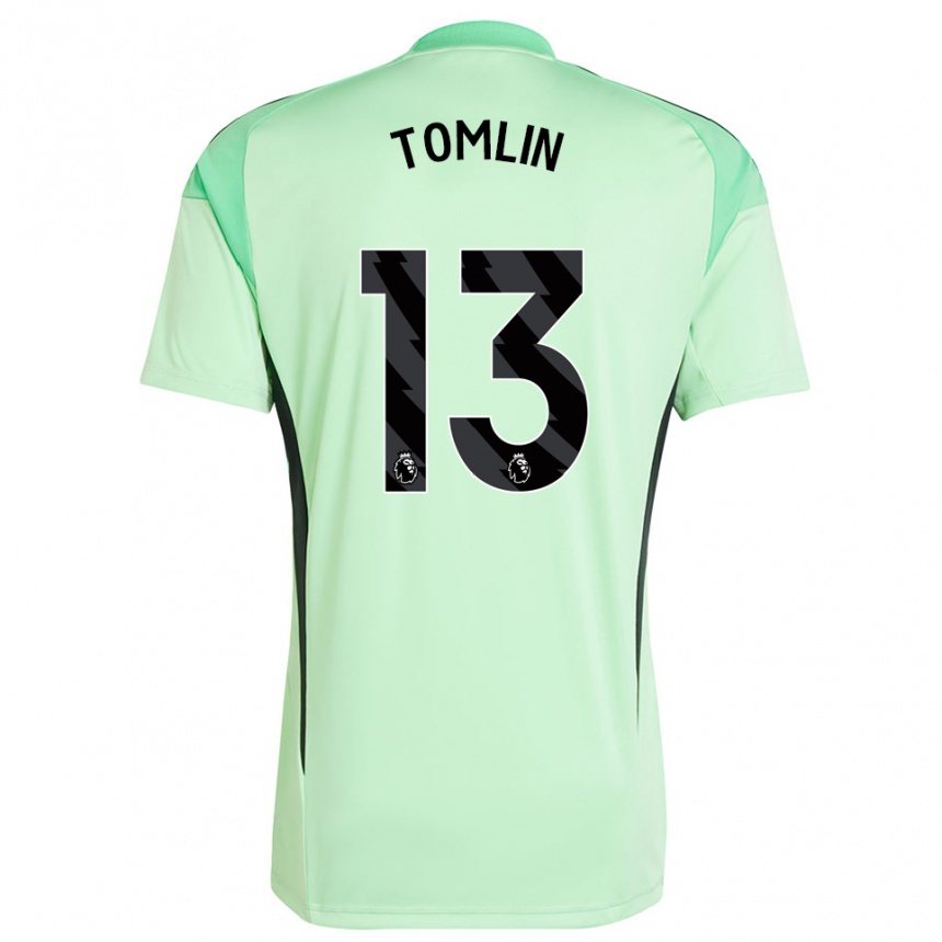 ילדים כדורגל Jack Tomlin #13 ירוק בהיר שחור חולצת שוער 2025/26