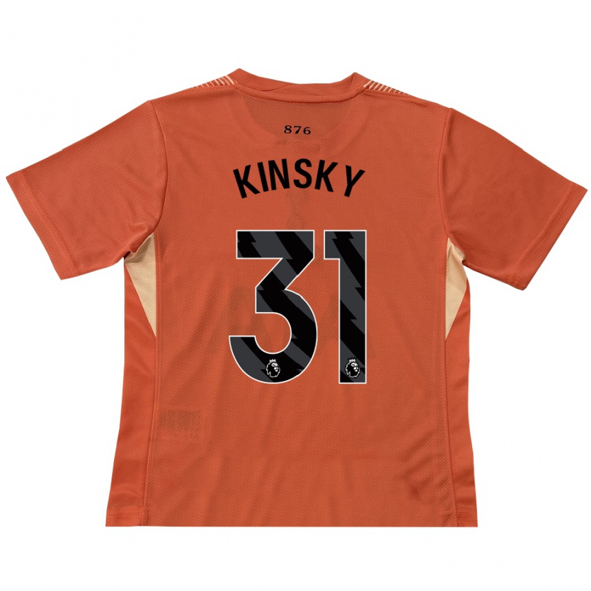 ילדים כדורגל אנטונין קינסקי #31 כתום שחור חולצת שוער 2025/26