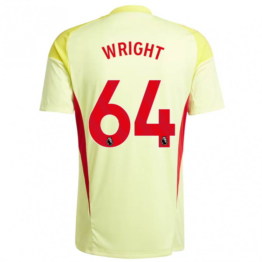 ילדים כדורגל James Wright #64 צהוב בהיר חולצת שוער 2025/26