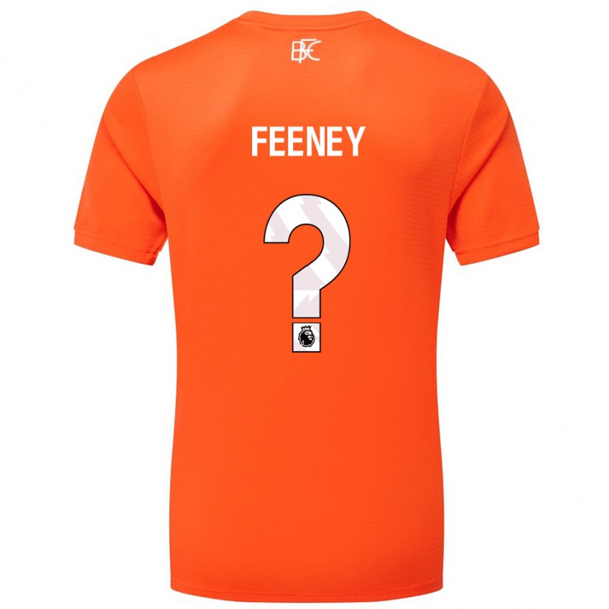 ילדים כדורגל Callum Feeney #0 כתום לבן חולצת שוער 2025/26