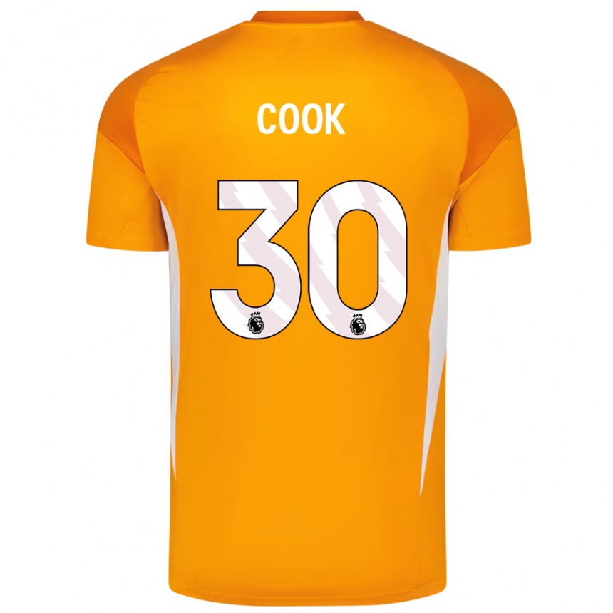 ילדים כדורגל Robbie Cook #30 כתום לבן חולצת שוער 2025/26