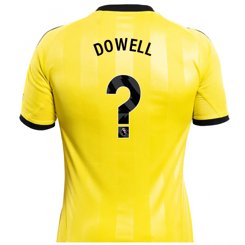 ילדים כדורגל Roman Dowell #0 צהוב שחור חולצת שוער 2025/26