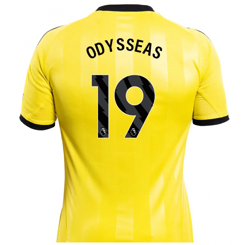 ילדים כדורגל אודיסאוס ולחודימוס #19 צהוב שחור חולצת שוער 2025/26