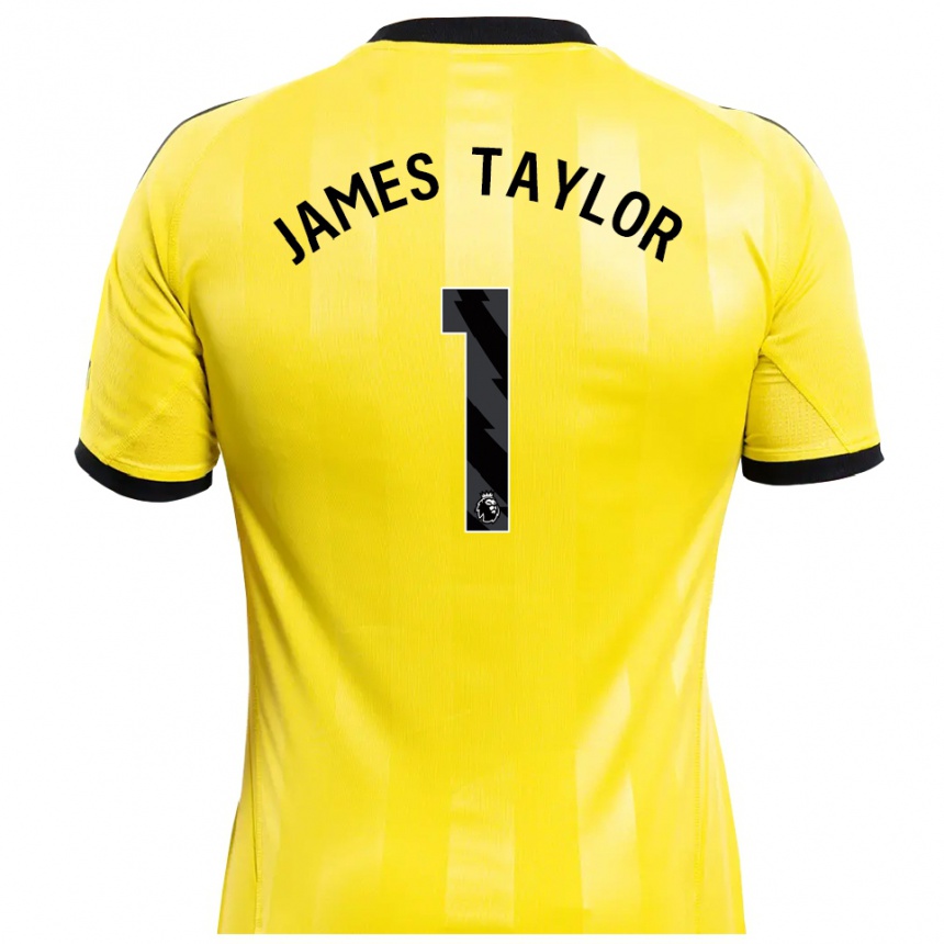 ילדים כדורגל James Taylor #1 צהוב שחור חולצת שוער 2025/26