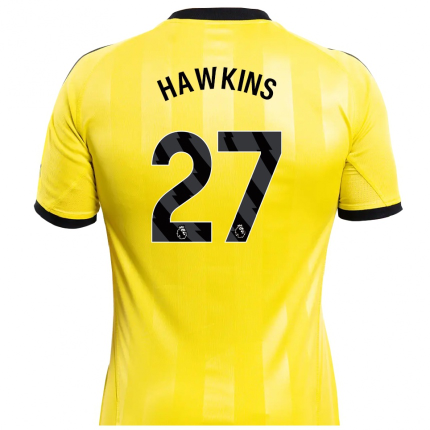 ילדים כדורגל Hannah Hawkins #27 צהוב שחור חולצת שוער 2025/26