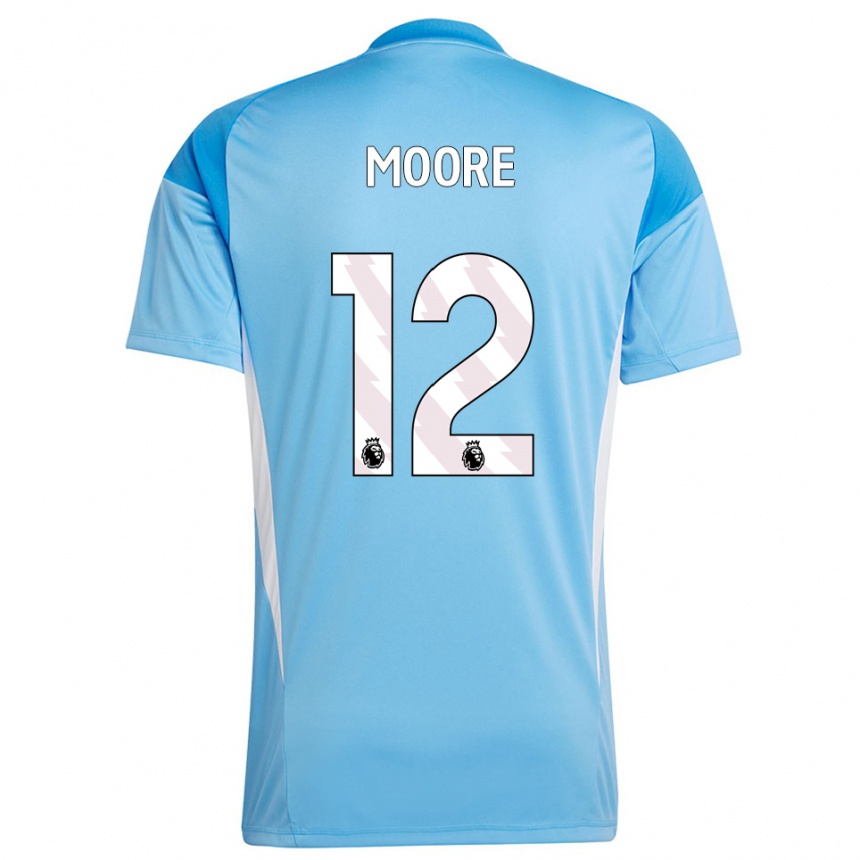 ילדים כדורגל Daniel Moore #12 כחול לבן חולצת שוער 2025/26