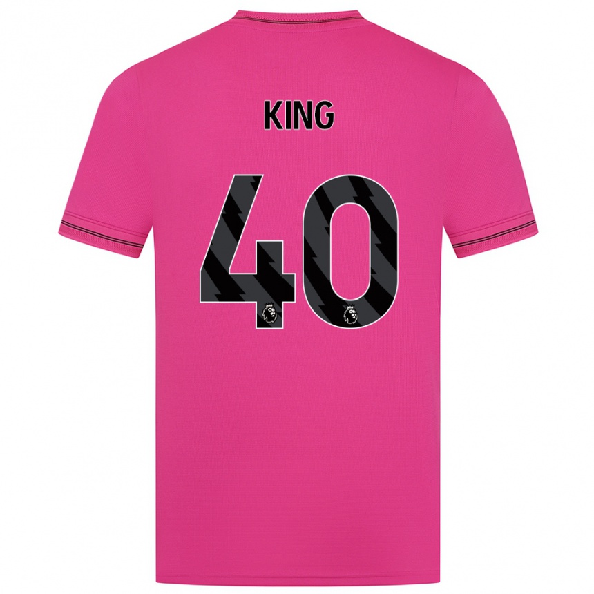 ילדים כדורגל טום קינג #40 מג'נטה שחור חולצת שוער 2025/26