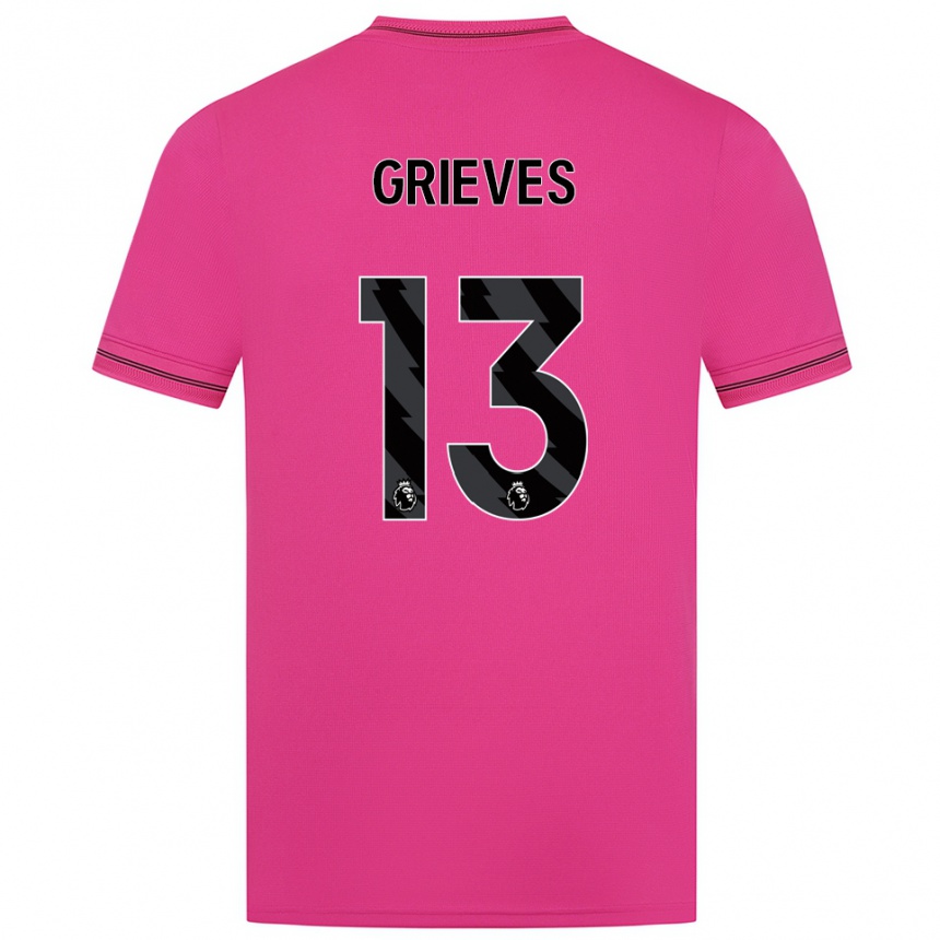 ילדים כדורגל Xander Grieves #13 מג'נטה שחור חולצת שוער 2025/26