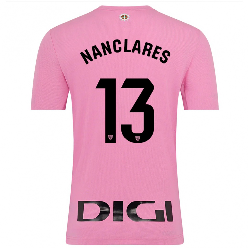 ילדים כדורגל אדריאנה נאנקלארס #13 ורוד שחור חולצת שוער 2025/26