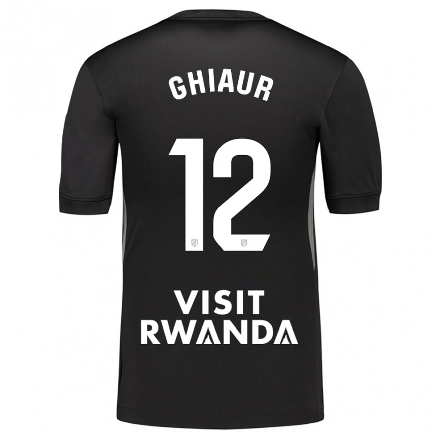 ילדים כדורגל Octavian Ghiaur #12 שחור לבן חולצת שוער 2025/26