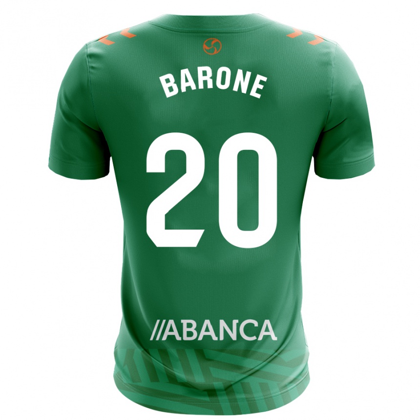 ילדים כדורגל Caio Barone #20 ירוק לבן חולצת שוער 2025/26