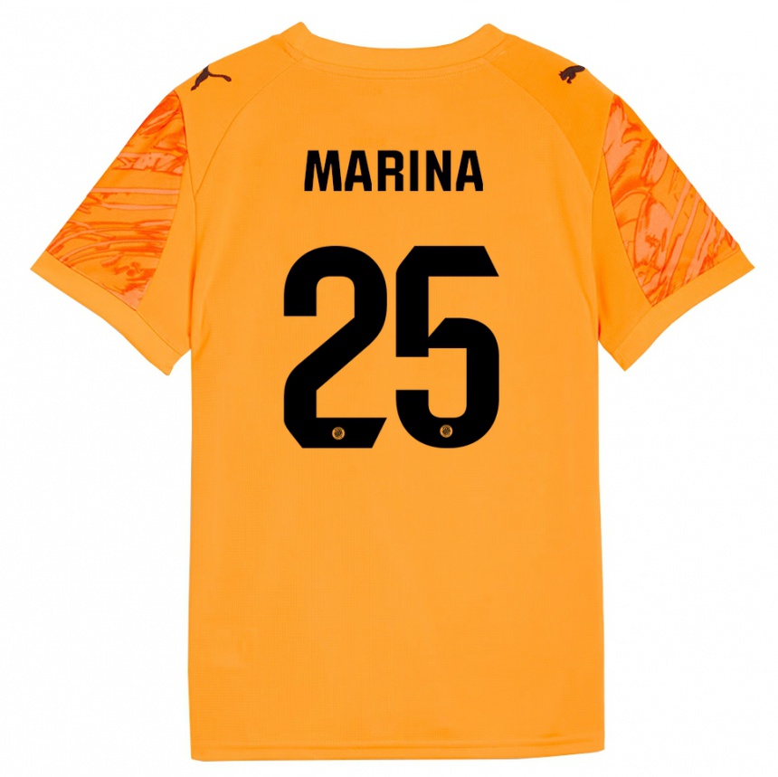 ילדים כדורגל Sergi Marina #25 כתום שחור חולצת שוער 2025/26