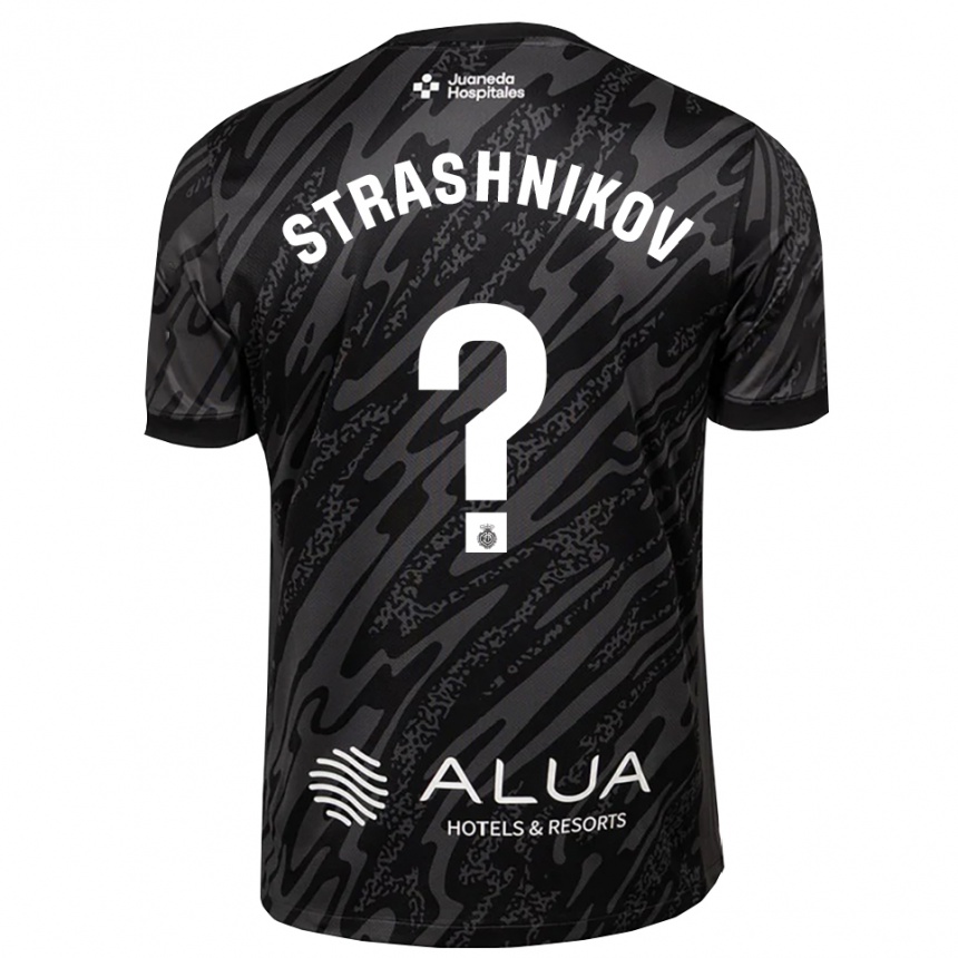 ילדים כדורגל ניקולאי סטרשניקוב #0 אפור כהה שחור חולצת שוער 2025/26
