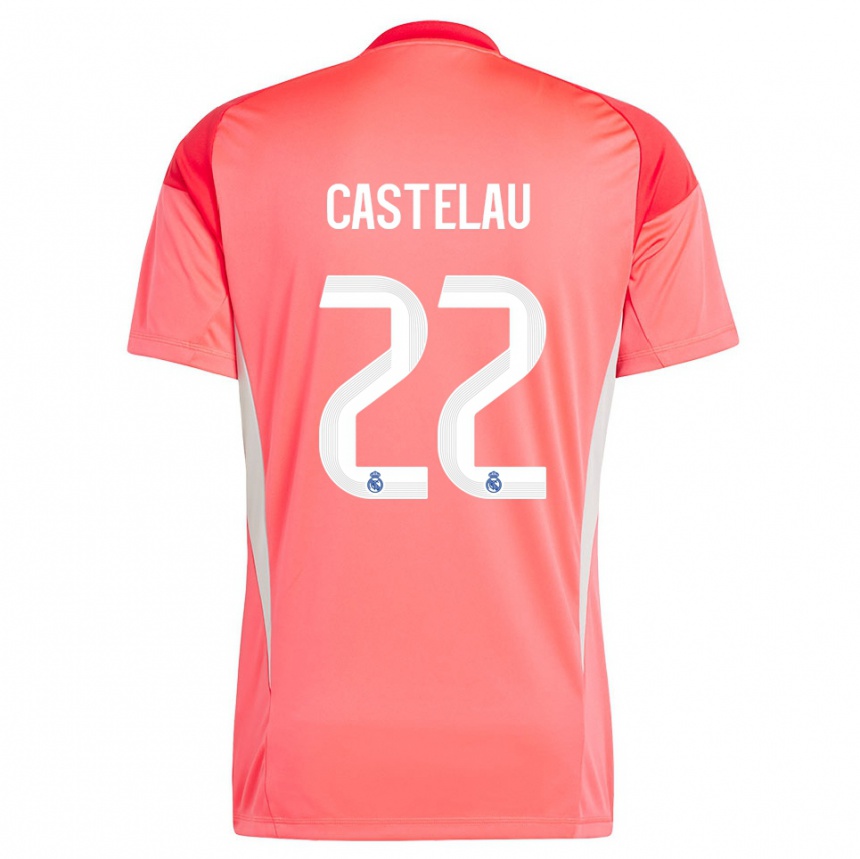 ילדים כדורגל Alber Castelau #22 כתום אדום לבן חולצת שוער 2025/26