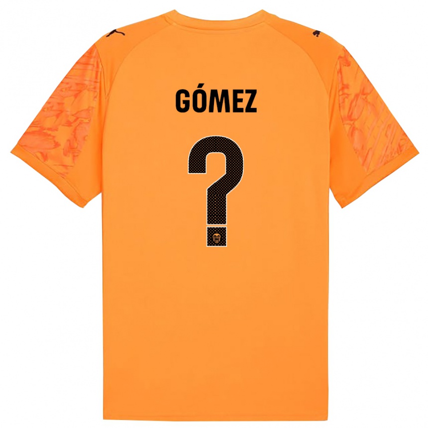 ילדים כדורגל Alain Gómez #0 כתום שחור חולצת שוער 2025/26