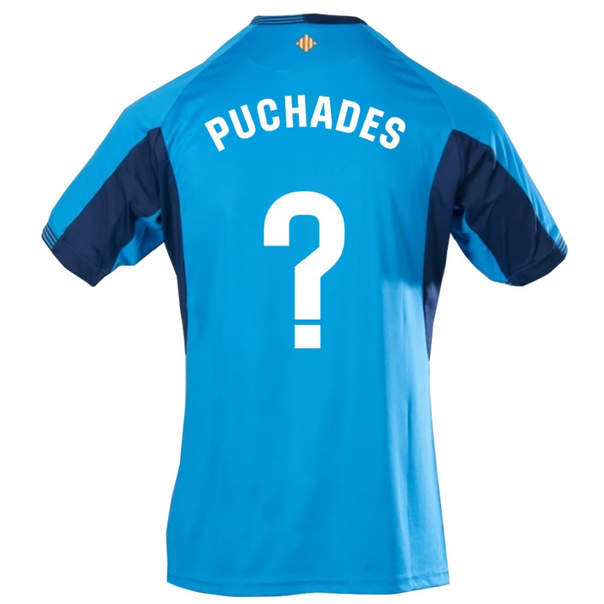 ילדים כדורגל Fran Puchades #0 כחול לבן חולצת שוער 2025/26